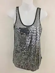 Charlotte Russe Women's Sparkle S/Less Evening London Cal Night Holiday Top Sz S