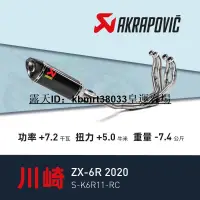 在飛比找露天拍賣優惠-【皇運】AKRAPOVIC天蝎排氣川崎ZX-6RZX-6R 