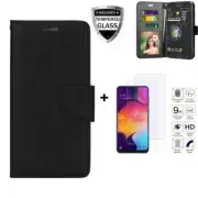 For Samsung Galaxy A20 A50 Leather Shockproof Magnetic Wallet Case Cover+Screen