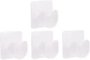 4pcs Spray Bottle Holder Curtain Mounting Brackets Plastic Curtain Rod Brackets Bottle Organizer Curtain Rod Hangers Drapery Rod Bracket Cupboard Abs White Tension Individual