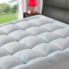 Extra Thick Bamboo Mattress Topper Cooling Matress Pad Deep Pocket Fitted Cover