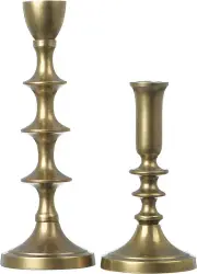 Co-Op Gold, Set of 2 Taper Holder, Black
