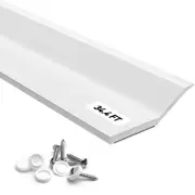 Garage Door Seal Top and Sides, 34.4FT Soft and Hard Composite Rubber White G...