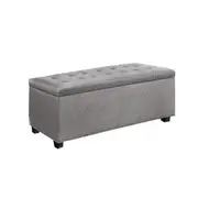 Artiss Storage Ottoman Blanket Box 97cm Linen Ligh