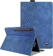 [CXTcase] Case for Samsung Galaxy Tab S8 Ultra 2022 / S9 Ultra 2023 14.6 inch, Multi-Angle Folio Flip PU Leather Case Smart Cover Case Protective Case for Samsung Galaxy Tab S8 Ultra / S9 Ultra, Blue