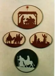 Nativity in Silhouette Applique Quilt Pattern Country Primitive Folk Christmas