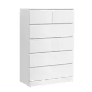 Artiss 6 Chest of Drawers - PEPE White