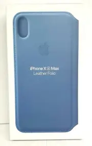 Genuine Apple Leather Folio for iPhone XS Max - Cape Cod Blue