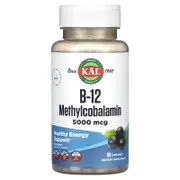 KAL, B-12 Methylcobalamin, Acai Berry, 5,000 mcg, 60 Lozenges