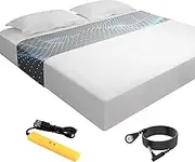Grounding Sheet for Bed 90% Organic Cotton+10% Pure Silver Fiber, Grounding Fitted Sheets for All Mattress Sizes, with Static grounding Cord and Test Pen (Gray, 105 * 23inch)