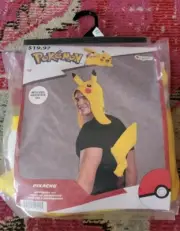New Disguise Pokemon Headpiece and tail costume Pikachu Cosplay Costume NIP