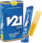 Vandoren Alto Saxophone V21 Reed Box of 10, Strength 2.5