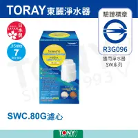 在飛比找遠傳friDay購物優惠-TORAY 東麗 SWC.80G 濾心