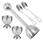 5 X Egg Cracker Kit Boiled Egg Cutter Topper Opener Kitchen Stainless Steel Tool