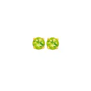 9ct Gold Peridot 5mm Studs in Green