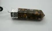 TIGER'S EYE Natural Crystal Orgonite PENDANT NECKLACE Orgone Protection Reiki