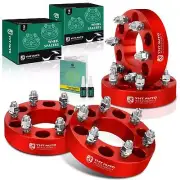 4x 6x135 to 6x135 Wheel Spacer M14x2 Studs 87mm 1.5" for Ford F-150 Lincoln Red