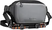 K&F Concept 2 in 1 Sling Bag 10L Everyday Shoulder Bag & Multifunction Photography Crossbody Camera DSLR Backpack Black Portable Bag