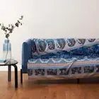 Bassetti Granfoulard Genova B1 furnishing cloth in shades of blue 350x270