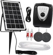 ibasenice Solar Pump Aerator Set Oxygenation Equipment for Fish Tank Garden and Aquarium Easy to Install Portable Oxygen Pump for Aquatic Environments