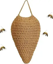 Crochet Wasp Nest Decoys, Fake Wasp Nest, Faux Wasp Nest, Hanging Artificial Hornet Nest for Hornet Repellent, for Outdoors, Patio, Eaves