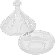 TOPPERFUN Elegant Glass Candy Jar with Lid Dessert Container for Weddings Parties and Home Decor Sophisticated Decorative Storage for Fresh Treats and Jewelry