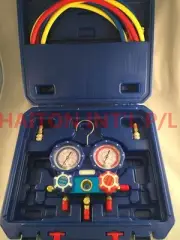 2 VALVE AL manifold with 60" 800psi hoses & 80mm gauges For R410A WK-P6002S