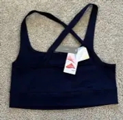 J. Crew Womens Taupe Longline Low Impact Cross Back Sports Bra Size Medium