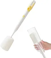Vgvgaj Sponge Brush for Dishes, Cup Cleaning Brush Cup Sponge with Extended Handle, Flexible Multi-Function Bottle Brushes for Cleaning, Bottle Cleaner
