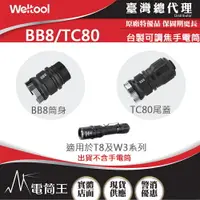 在飛比找樂天市場購物網優惠-【電筒王】WELTOOL BB8/TC80 手電筒機身及尾蓋