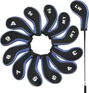Golf Iron Covers | 12X Golf Headcovers - Number Alphabet Design Sports Fan Golf Club Equipment, Sports Fan Equipment Protects for All Weather Conditions