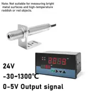 24V Non-contact Infrared Thermometer Sensor 0-5V Temperature Tool W/ Controller