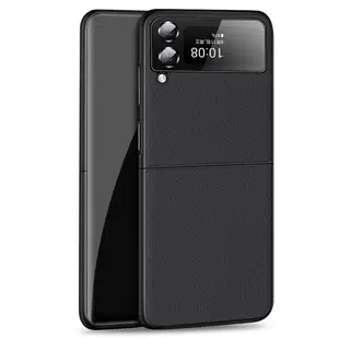 適用三星Samsung galaxy Z FLIP4 leather Case back cover Flip3