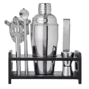 7pc Davis & Waddell Fine Foods Barware Cocktail W/ Stand Set 21cm/500ml Silver