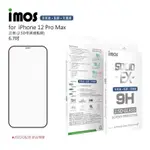IMOS IPHONE 12 PRO MAX 6.7 吋 點膠2.5D窄黑邊防塵網康寧玻璃螢幕保護貼