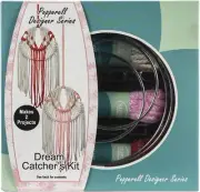 Pepperell Designer Macrame Modern Dream Catchers Kit-Coral & Pink