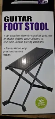 Guitar Foot Stool Footrest Rest Adjustable Black on-stage stands nib
