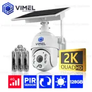 24/7 4G Wireless Solar 128GB ULTRA HD 2K Security Camera Outdoor PTZ LIVE VIEW