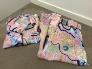 BNWT Peter Alexander X Mulganai Indigenous Collab Shirt+Pant Set-SIZE XS Women’s