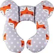 Liyic Baby Travel Pillow, Infant Head and Neck Support Pillow for Car Seat, for 0-2 Years Old Baby (Gray Fox)