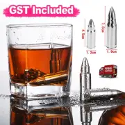 Reusable Ice Cube Stainless Steel Whiskey Stone Bullet Shaped Chilling Rocks