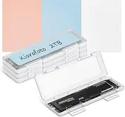 4 Pack Clear Plastic M.2 2280 2260 2242 2230 SSD Case, Portable M.2 NVMe SSD Case Protective Box M.2 2280 Holder Storage with Label, Individual M.2 Drive Storage Case Anti-Static & Shockproof