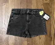 Art Class Girl s Size Small (6-6X) A-Line High Rise Jean Shorts Black