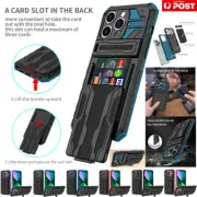 For iPhone 16 15 14 13 12 11 Pro Max XR 8 7 Plus Shockproof Card Slot Case Cover