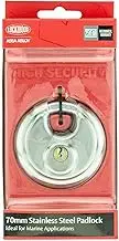 Lockwood 130/70/120/KA 130 Series 130 Series 70 mm Cylindrical Padlock Display Pack, Silver