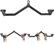 LAT Pull down Bars Cable Machine Attachment, Rowing T-Bar V-Bar Set, Back Streng
