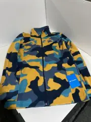 NWT Columbia Zing III Fleece Jacket Boy's XL 18-20 ~ Blue Yellow ~ Full Zip ~