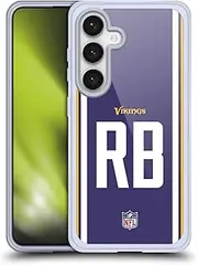 Head Case Designs Officially Licensed NFL RB Purple Minnesota Vikings Positions & Logo Gel Case [Military Grade Protection] Compatible with Samsung Galaxy S24 5G
