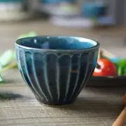 Lapis lazuli glaze cup (teacup) in Mashiko-yaki. It comes in a lapi From Japan