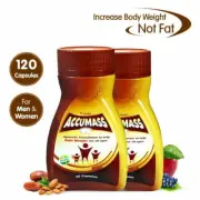 2 X Accumass Herbal Weight Gainer 60Caps Gain Weight all Age with Free Shipping.